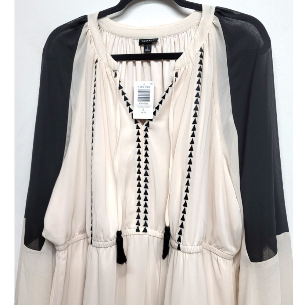 NWT Torrid 2 Mini Chiffon Double Tiered Dress 2X 18 20 - Picture 7 of 10